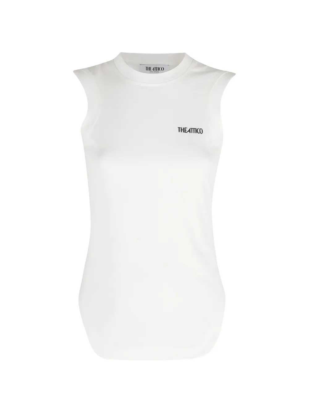 The Attico logo-detail sleeveless vest - Bianco