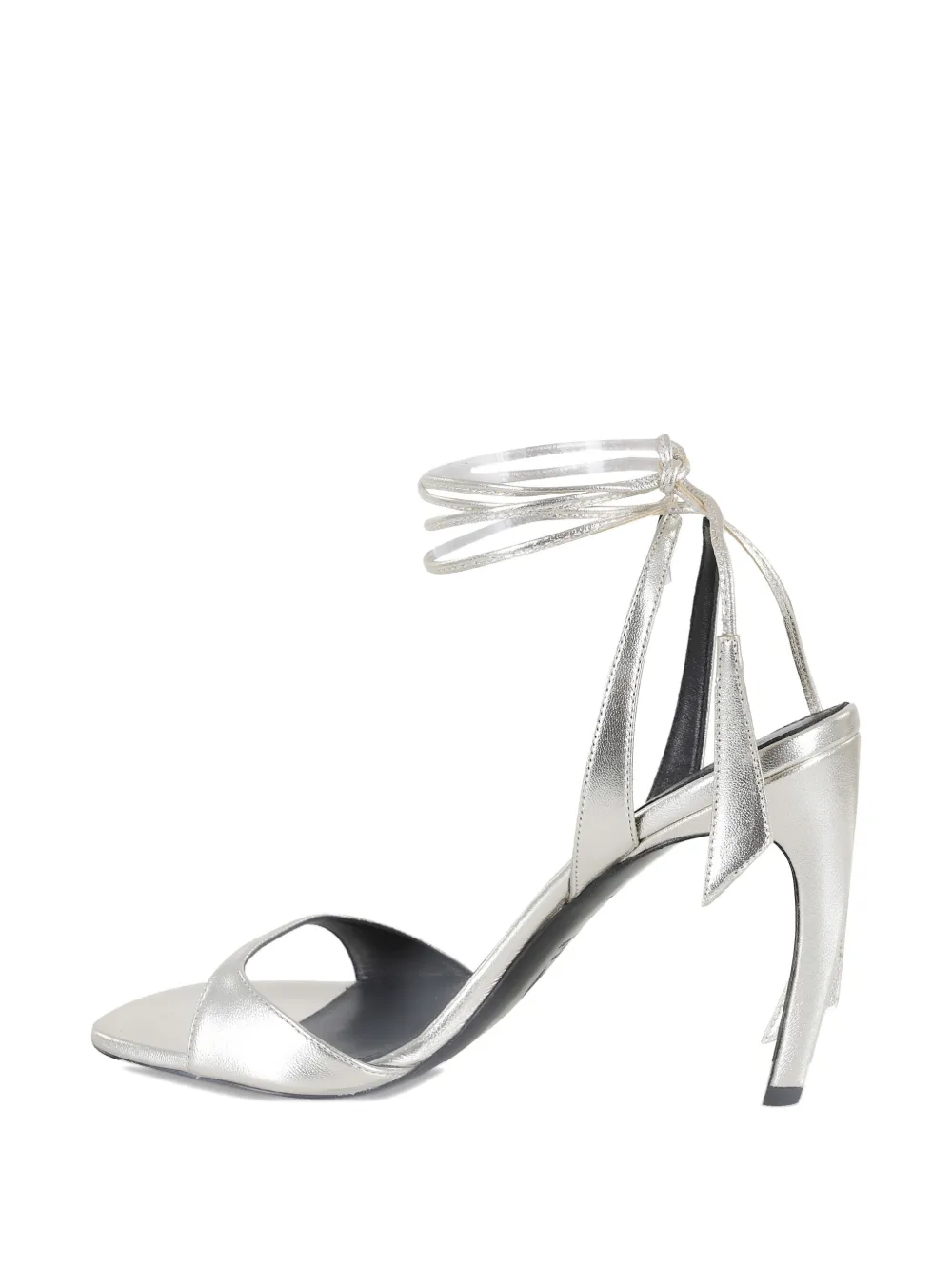 The Attico Ora leather sandals Zilver