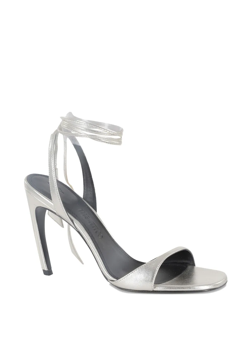 The Attico Ora leather sandals Zilver
