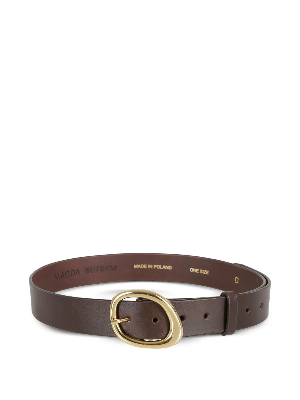 Magda Butrym oval-buckle belt - Marrone