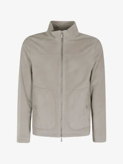Eleventy zip-up leather jacket