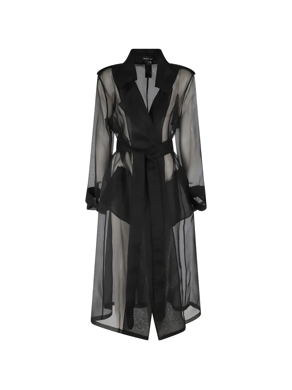 Federica Tosi sheer trench coat - Nero