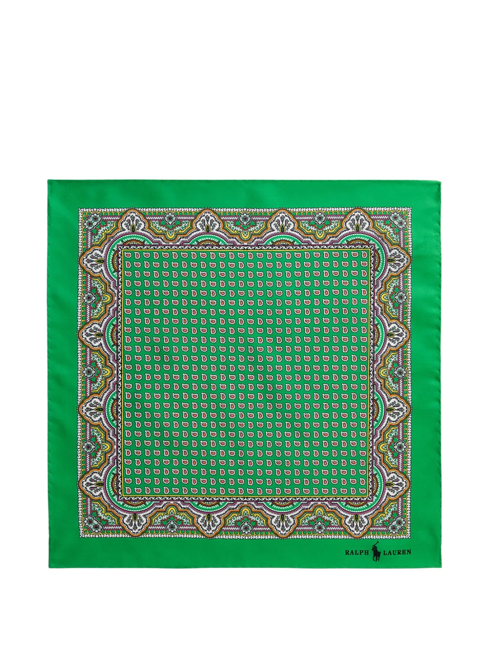 Polo Ralph Lauren paisley-print silk pocket square - Verde