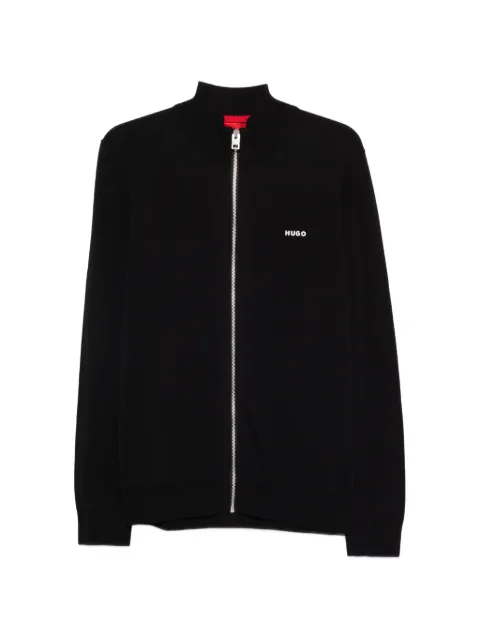 HUGO zip mock-neck cardigan