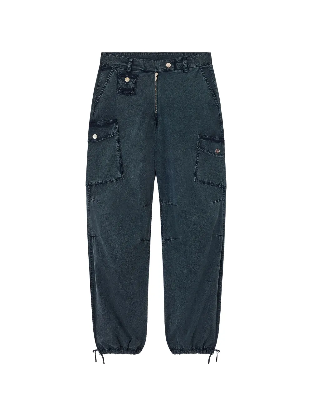 GANNI washed cargo pants - Blu