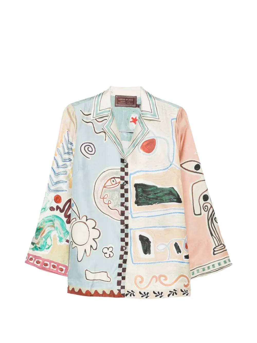 ALEMAIS Michelle graphic-print shirt - Blu