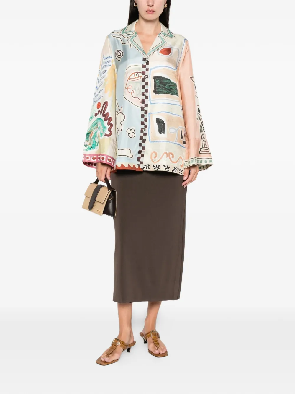  Alemais Michelle Graphic-print Shirt - Blue 