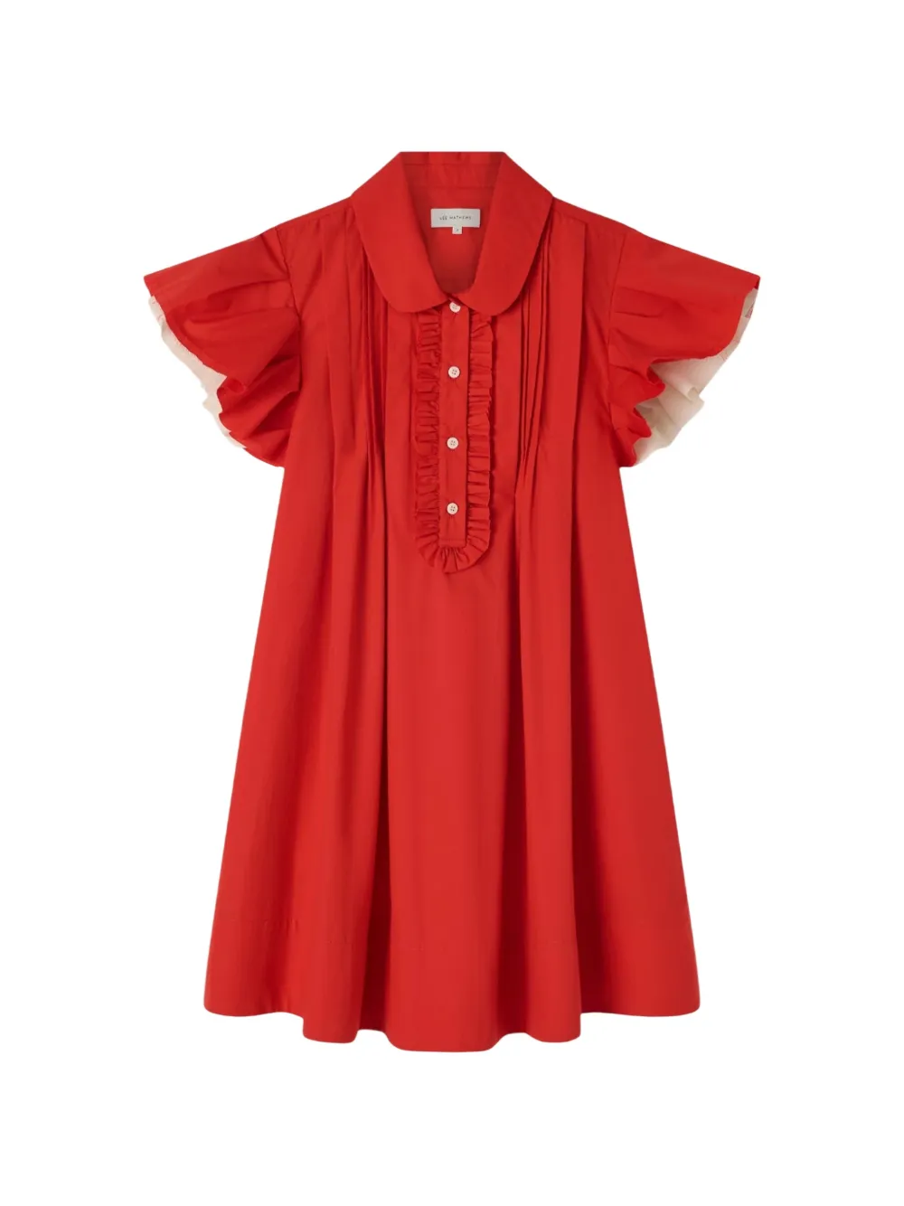 Lee Mathews Charlotte ruffled mini dress - Rosso