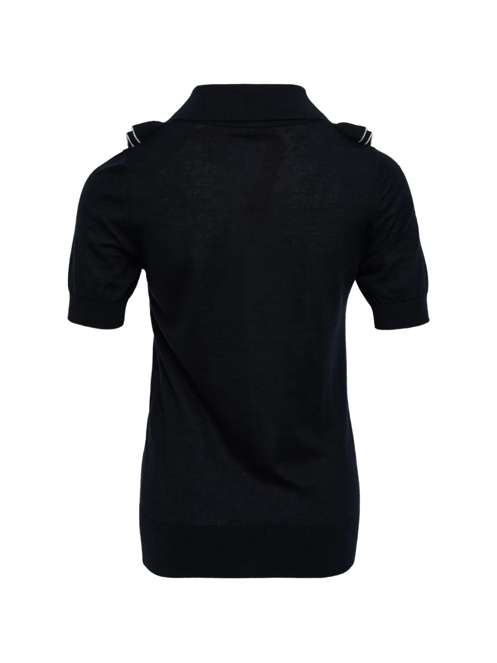 Button Fastening Ruffles Polo