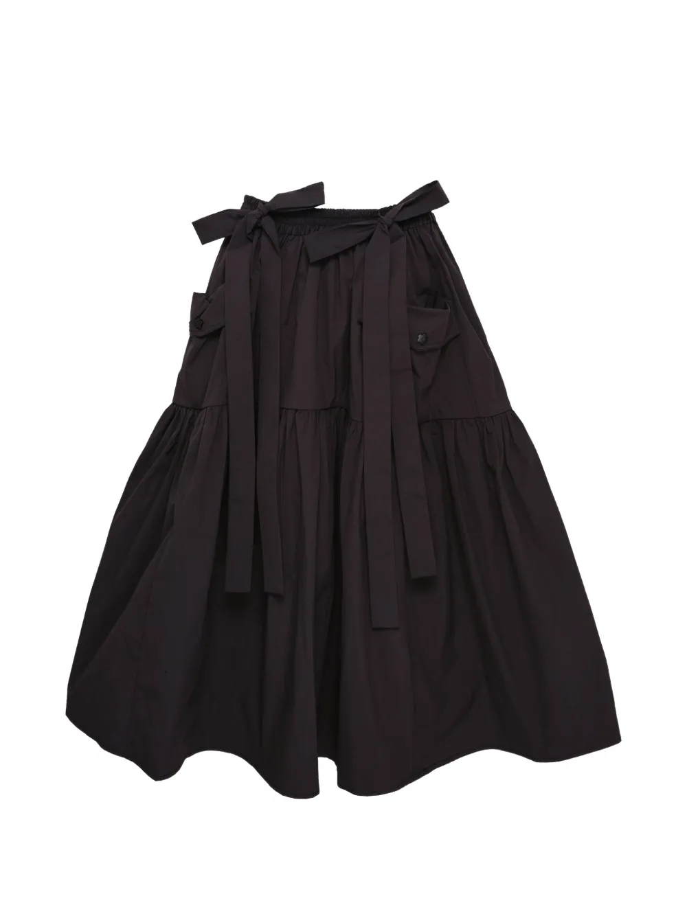 Cecilie Bahnsen Cai ruffled midi skirt - Nero