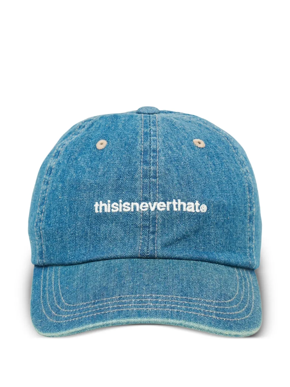 This Is Never That Denim Logo Cap In Blue