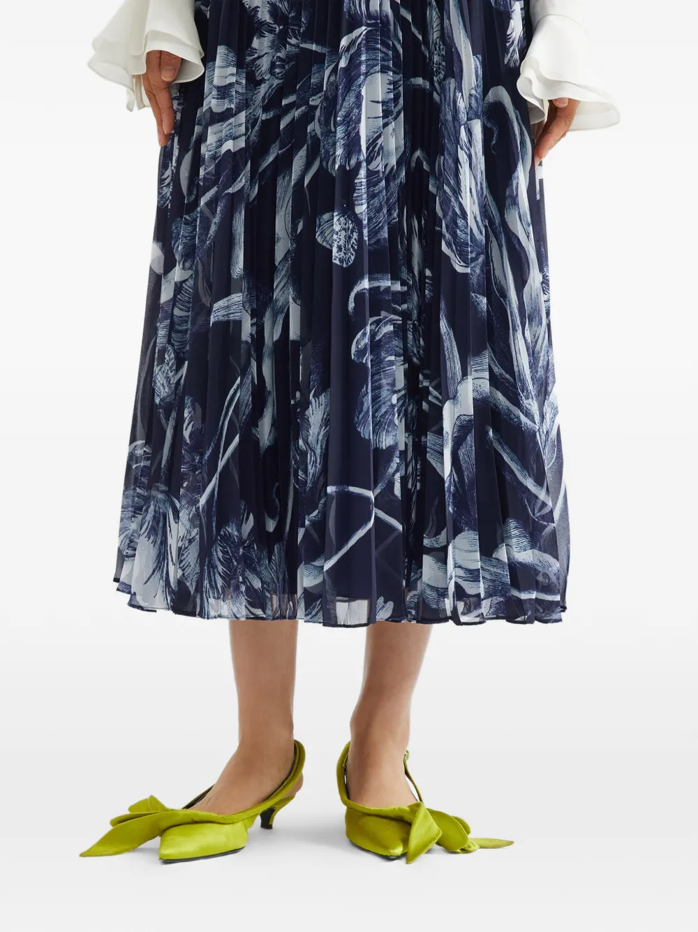 ERDEM Midi-plooirok Blauw