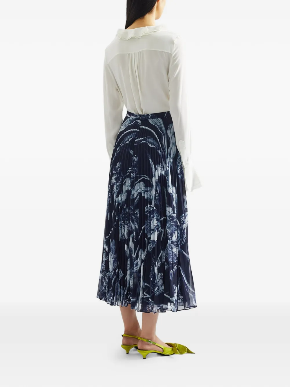 ERDEM Midi-plooirok Blauw