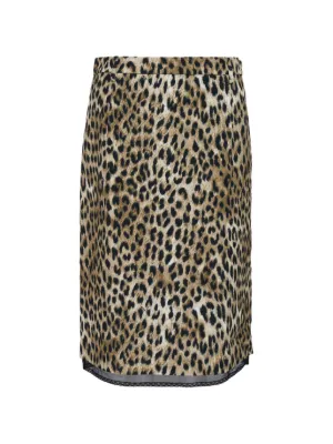 KHAITE Leopard Print Slit Maxi Skirt | Brown | FARFETCH