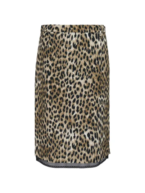 Nº21 animal-print lace midi skirt