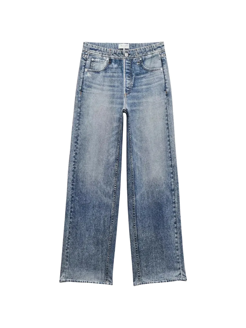 rag & bone Miramar Terry wide-leg jeans - Blu