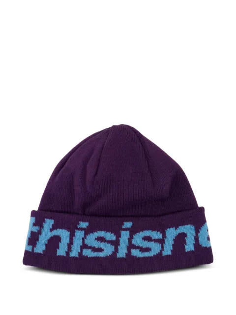 This Is Never That gorro con logo de intarsia