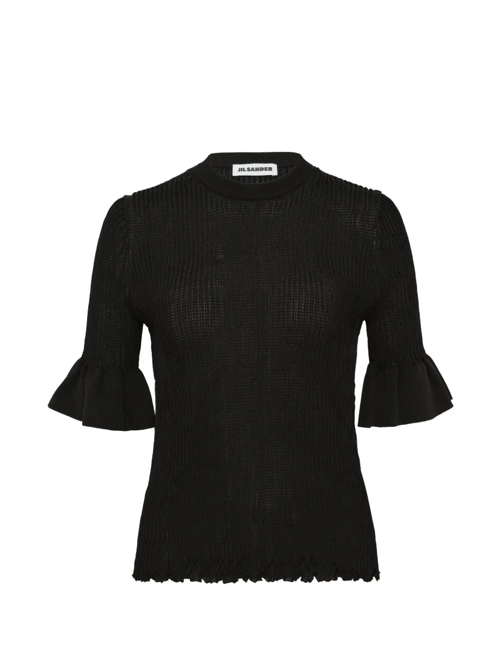 Jil Sander ruffled short-sleeve T-shirt - Nero