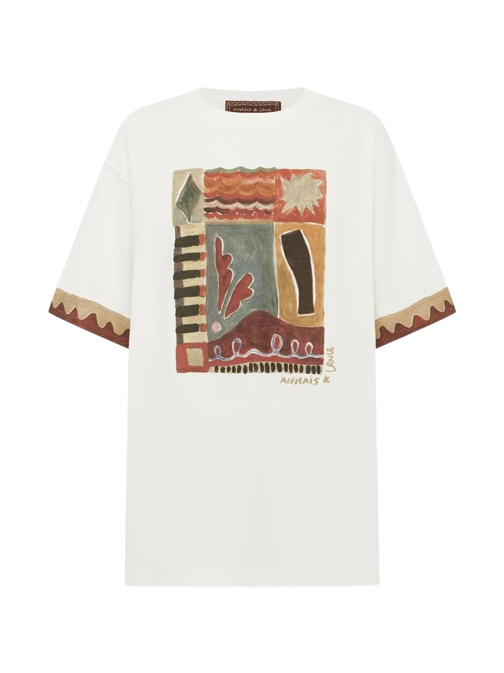 ALEMAIS Michelle printed T-shirt - Toni neutri