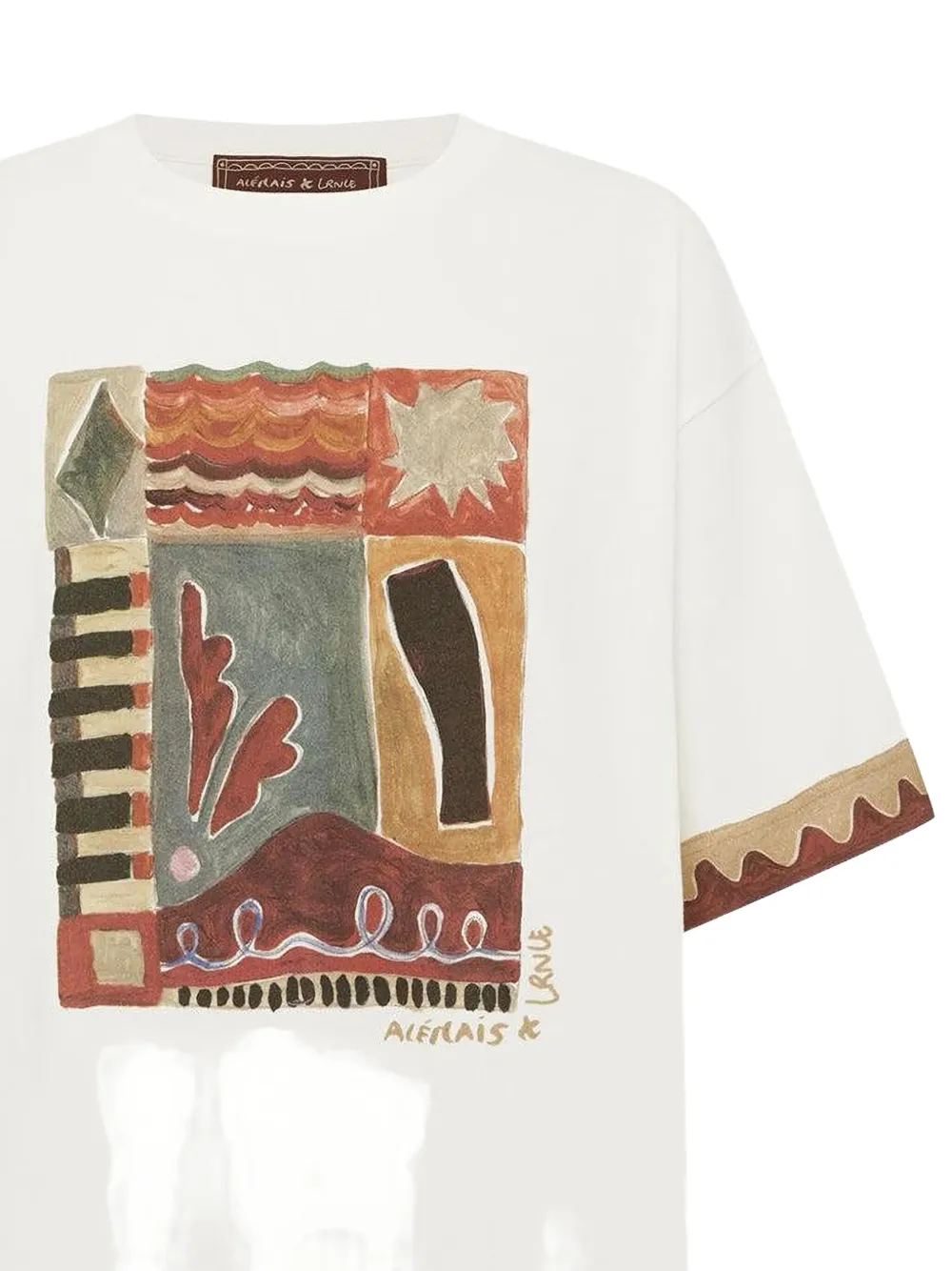  Alemais Michelle Printed T-shirt - Neutrals 