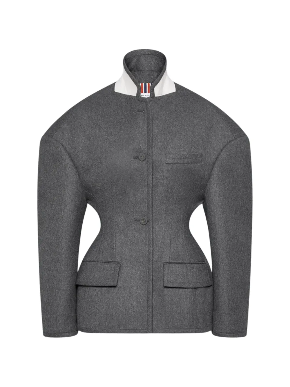 Thom Browne grey fitted jacket - Grigio