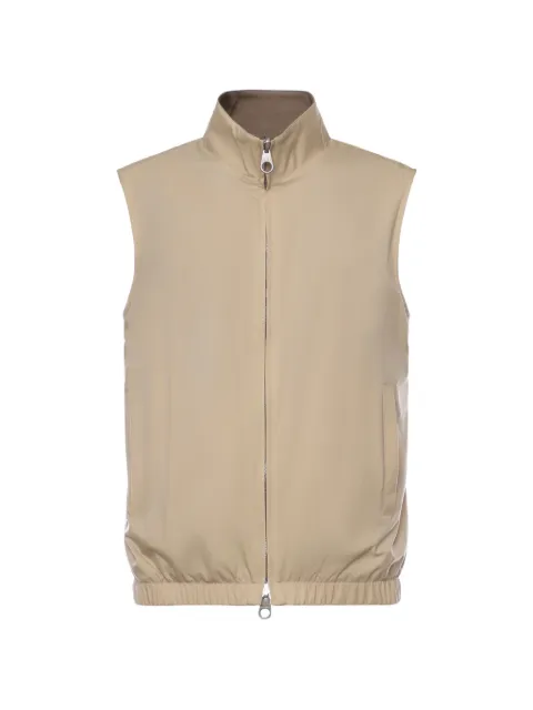 Loro Piana zip-up collarless gilet