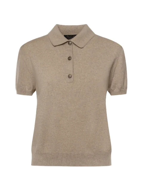 Loro Piana buttoned polo top