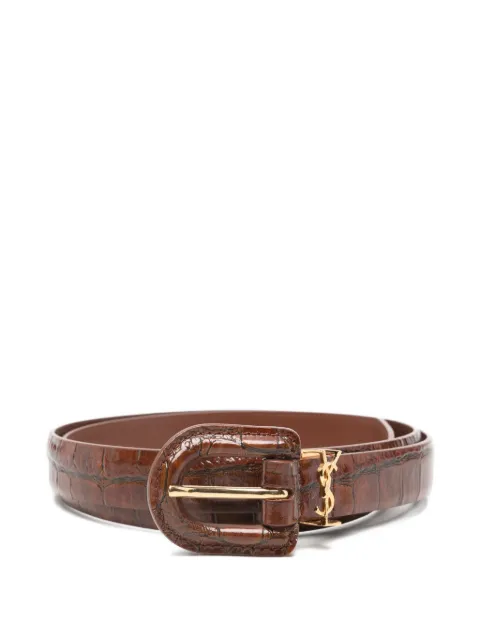 Saint Laurent cinturón con logo