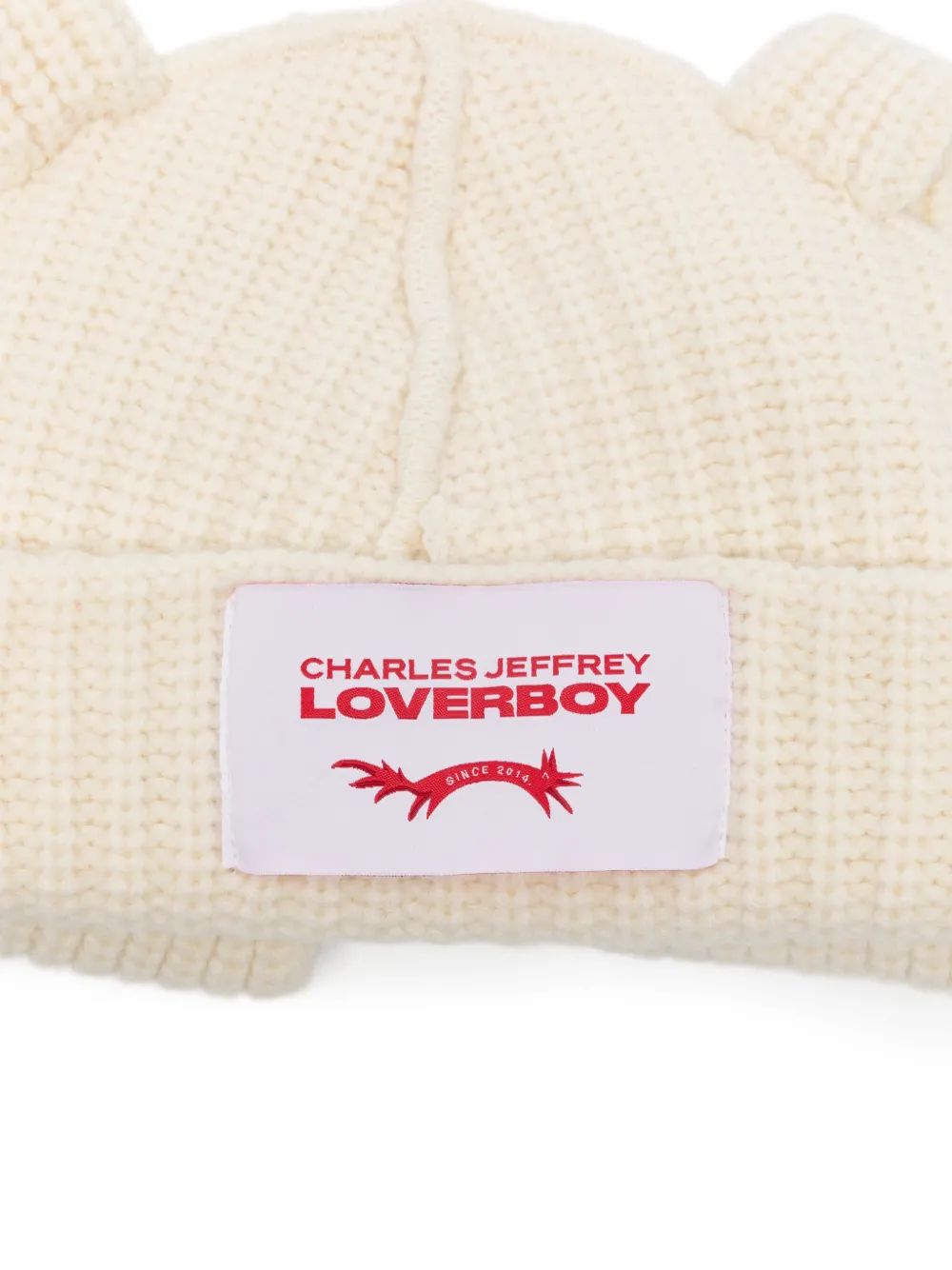Charles Jeffrey Loverboy Muts met logopatch aan de zijkant Wit