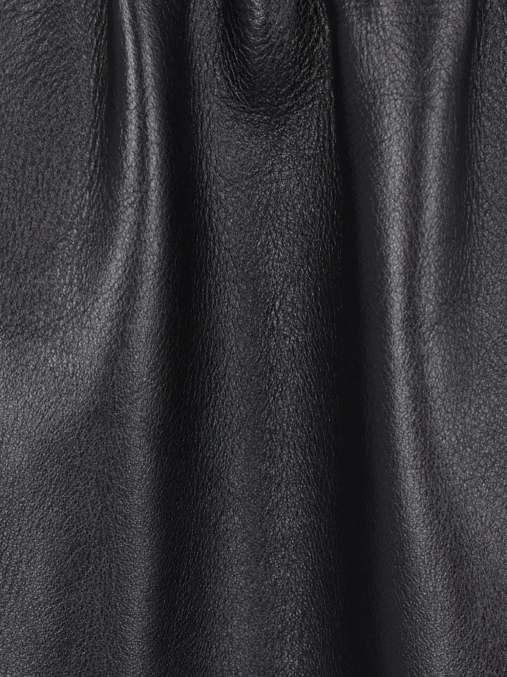 Chloé Elasticated Leather Midi Skirt - Black 