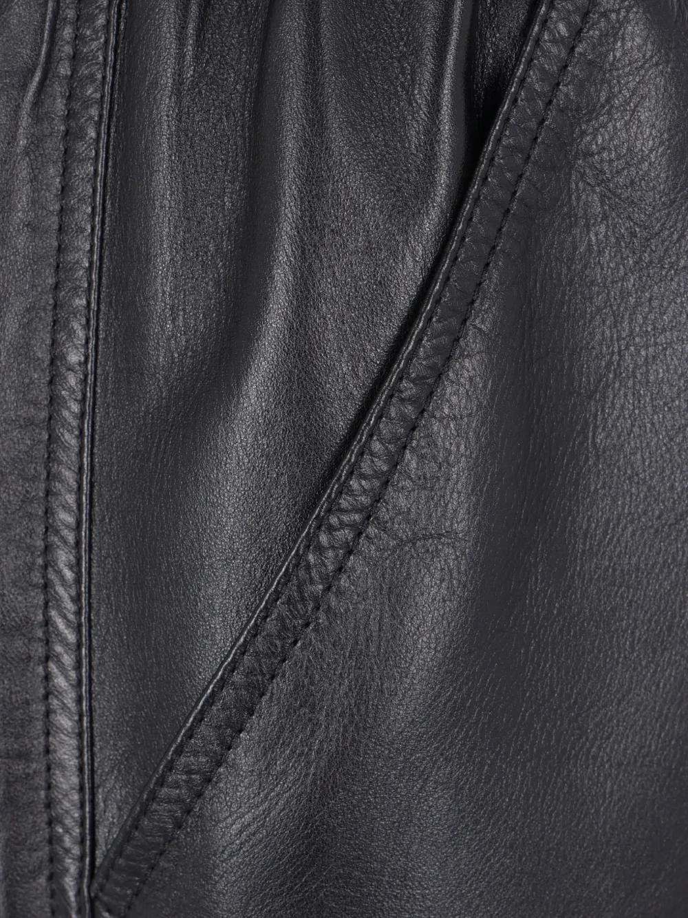 Chloé Elastische leren midi-rok Zwart