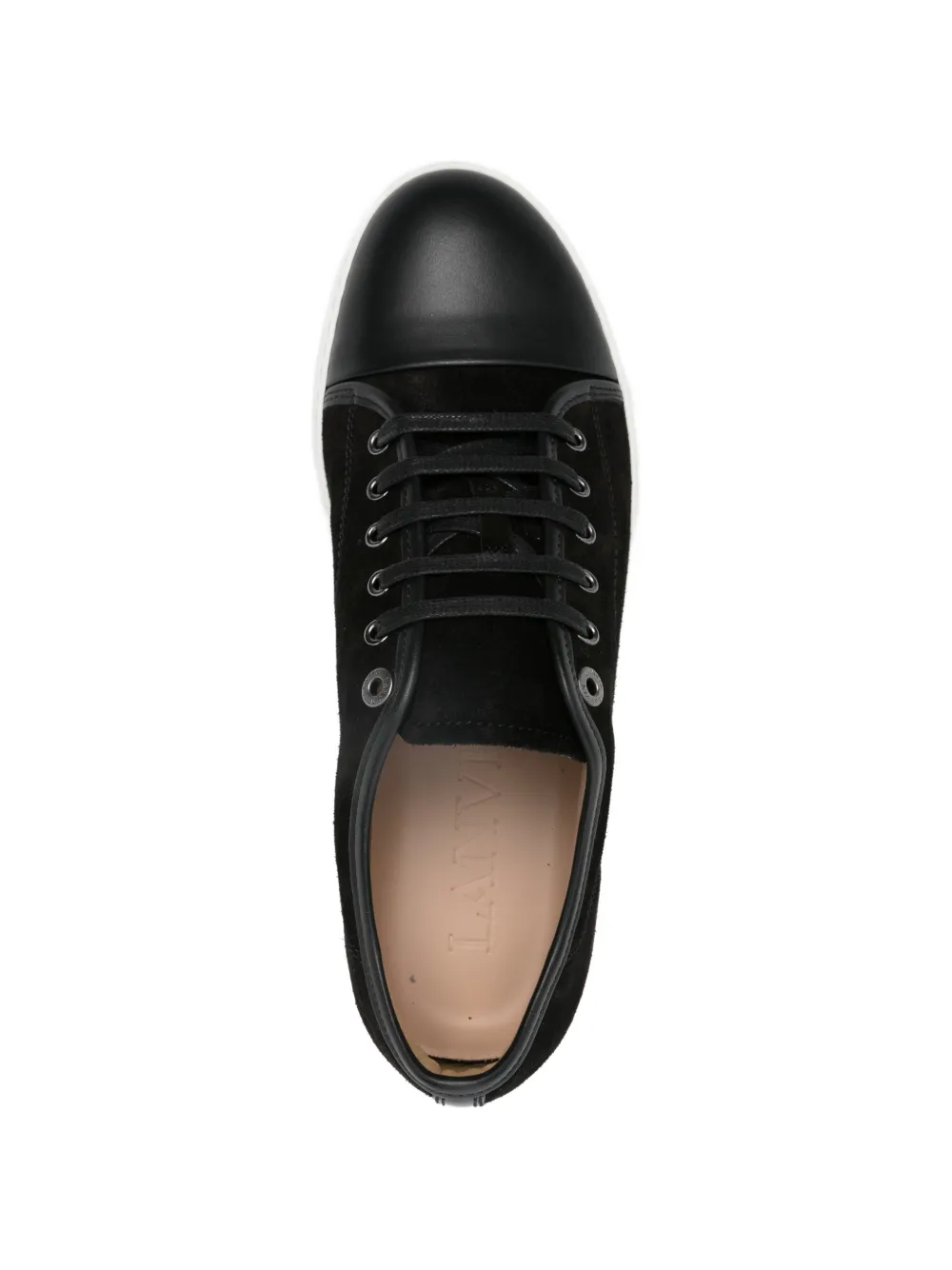 Lanvin panelled sneakers Zwart