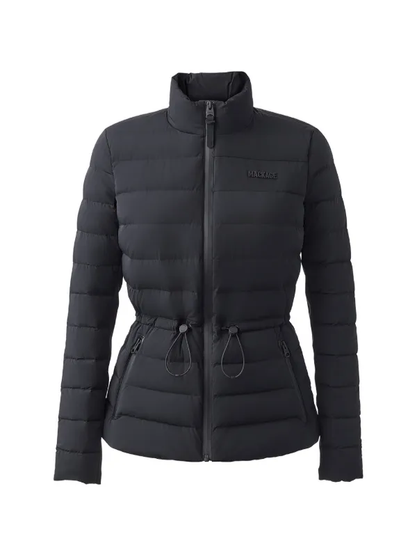 Mackage Jacey-city Drawstring Quilted Jacket in Black