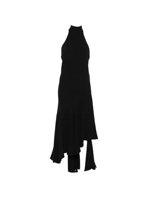 Alaïa vestido midi con diseño asimétrico y cuello halter