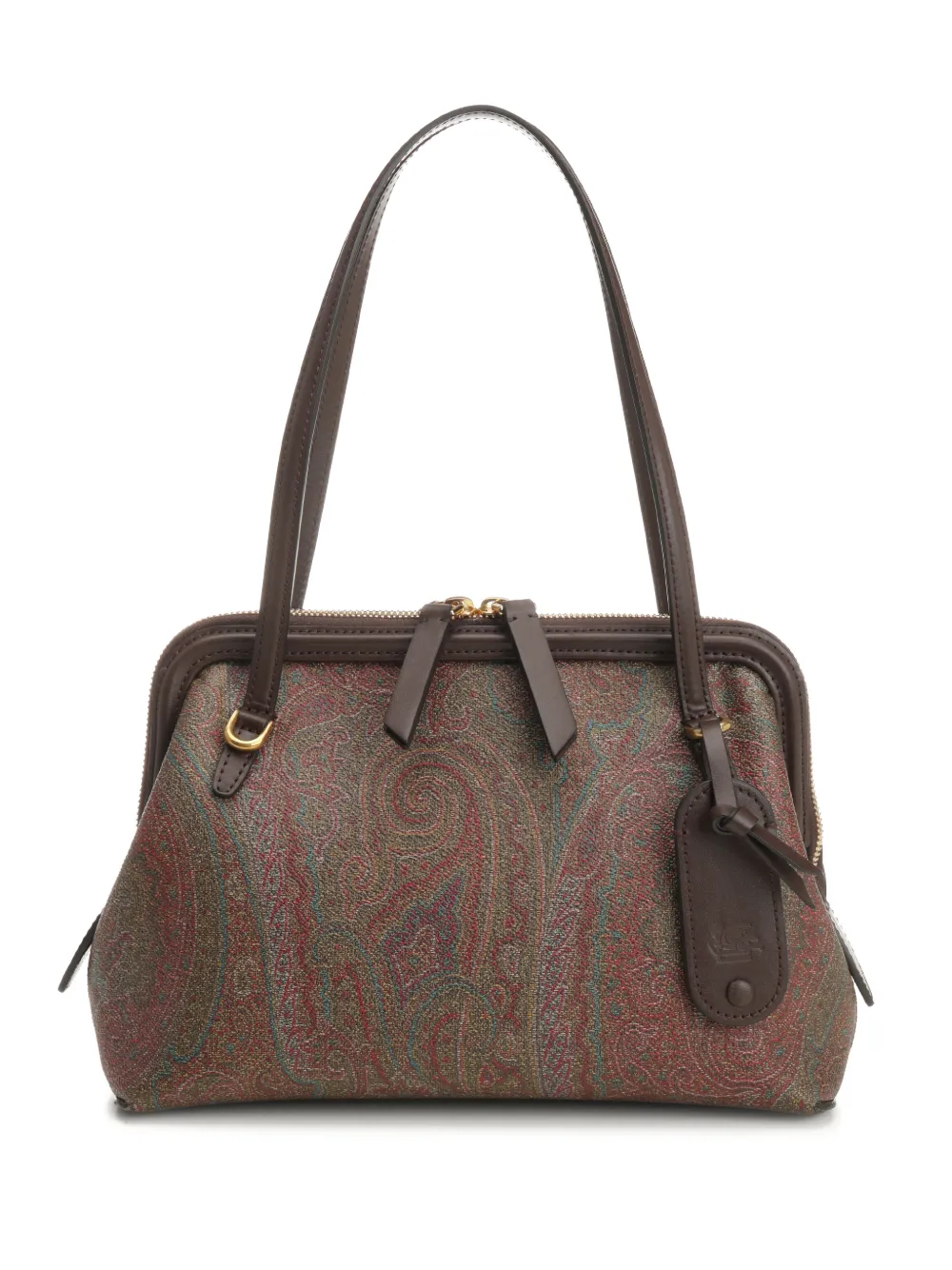 ETRO paisley top handle tote bag - Marrone