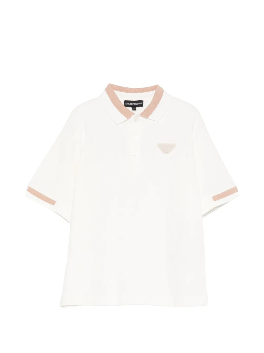 Emporio Armani Kids collared logo T-shirt - Bianco