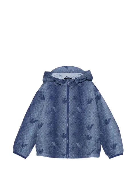 Emporio Armani Kids printed hooded jacket