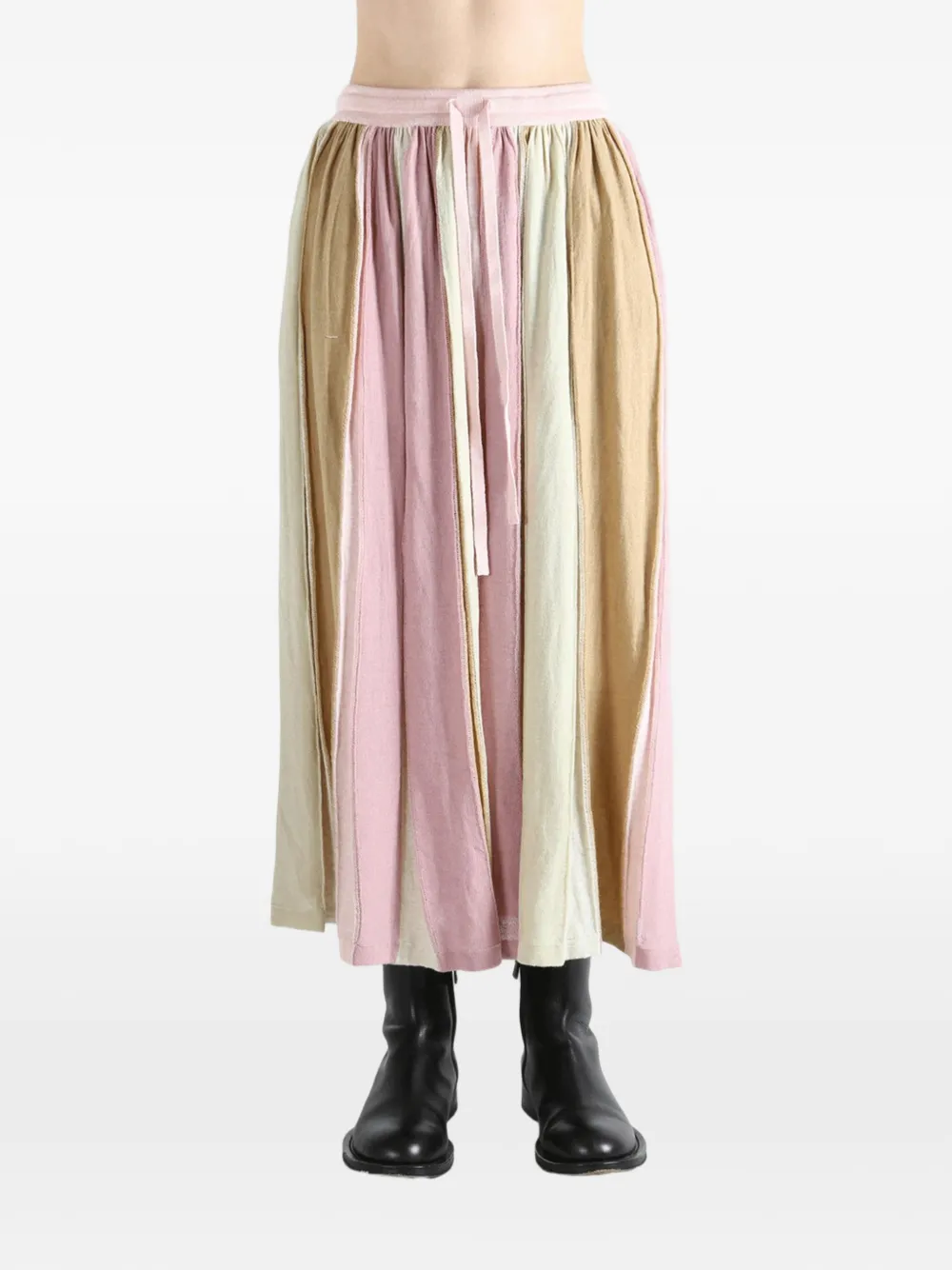  Casey Casey Falda Midi A Rayas - Rosa 