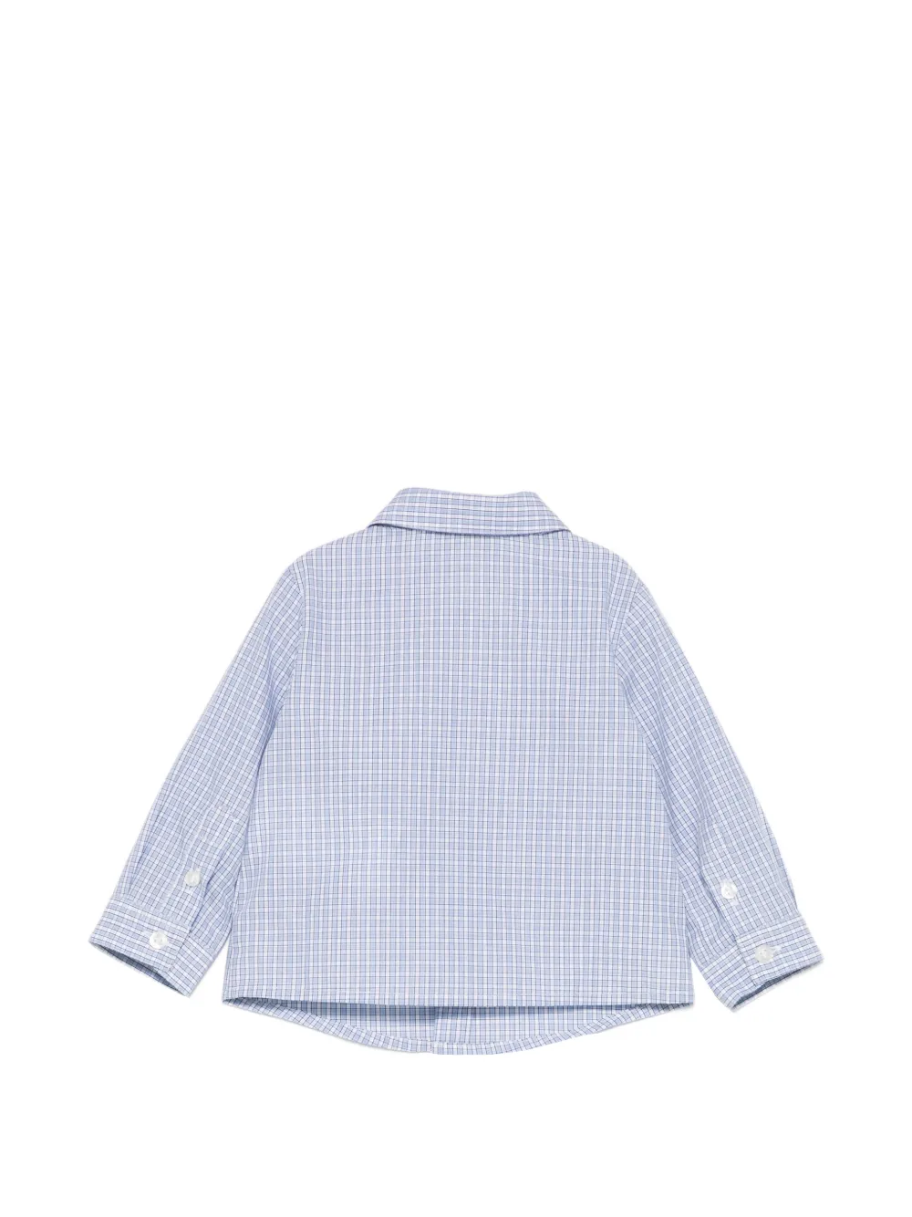 Emporio Armani Kids Geruit shirt Blauw