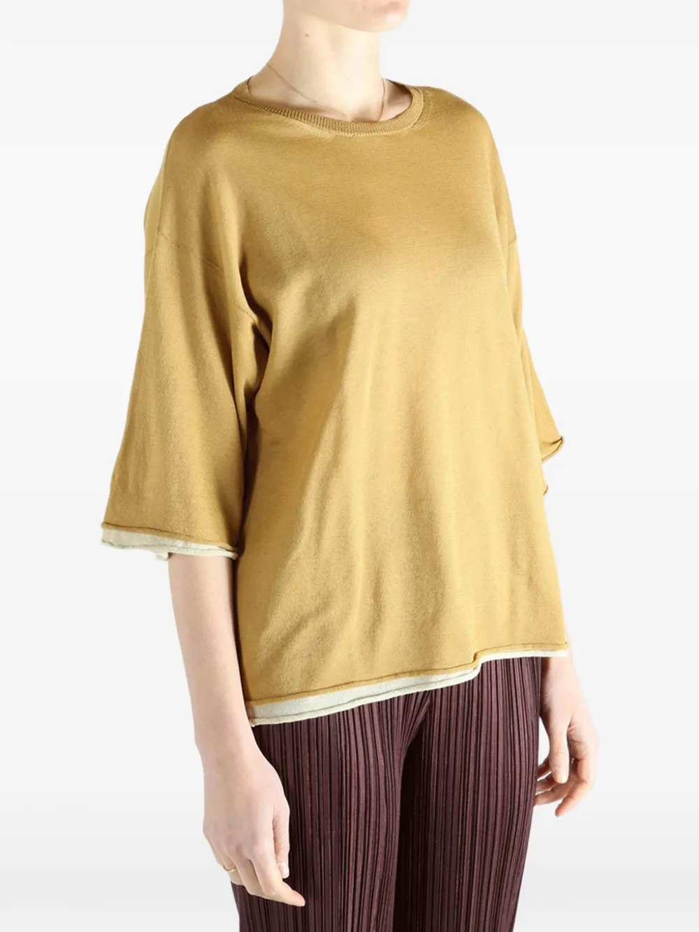 Casey Casey Rolled-edge Top - Yellow 