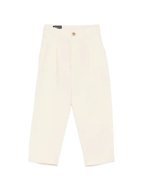 Emporio Armani Kids button-fastening front-pleat trousers