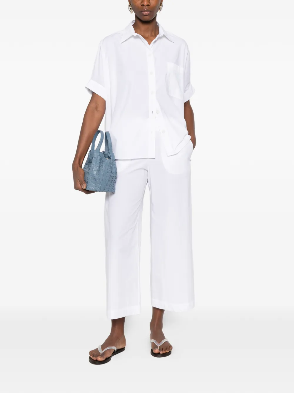  Ottod'ame Elasticated Trousers - White 