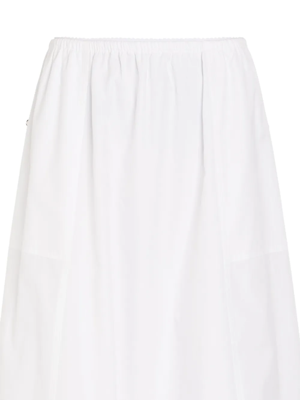 Vince Midi-rok met gewelfde afwerking en elastische tailleband Wit