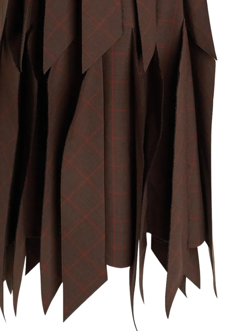  A.w.a.k.e. Mode Plaid Midi Dress - Brown 