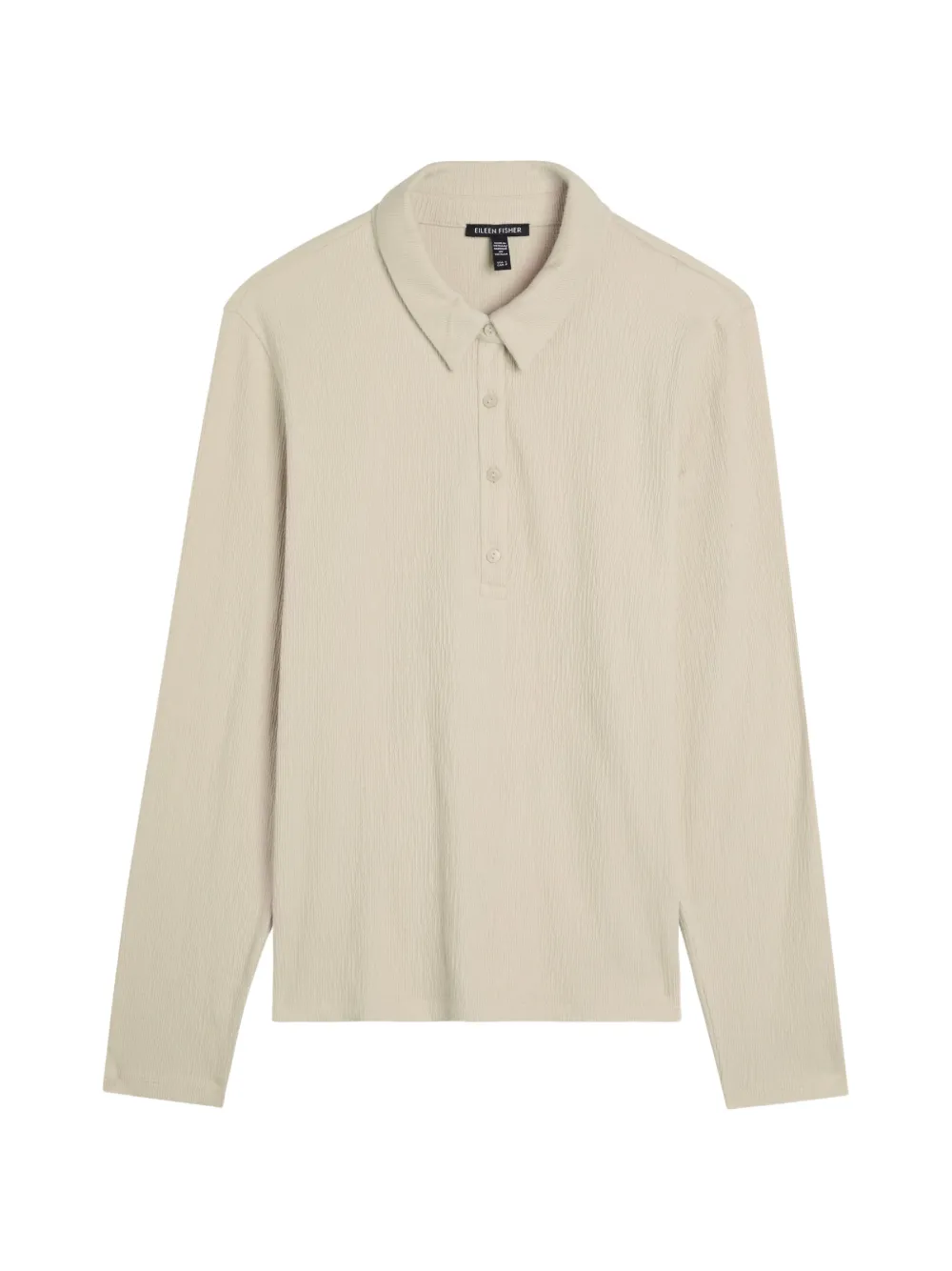Eileen Fisher button-fastening polo shirt - Toni neutri