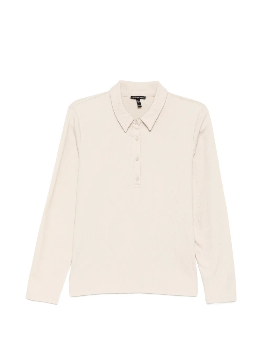 Eileen Fisher button-fastening polo shirt - Nude