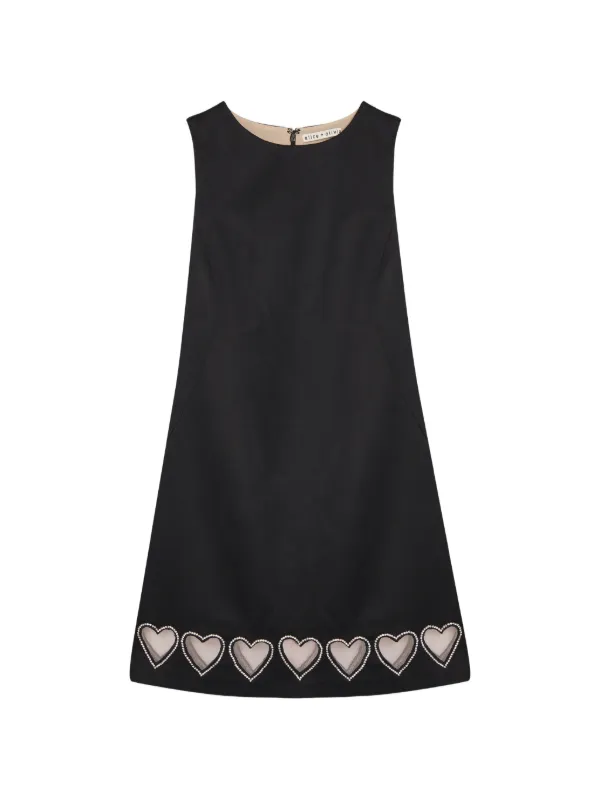 alice and olivia black dress Women's Chara Embellished Mini - 510 tall Alice + Olivia NOE HALTER