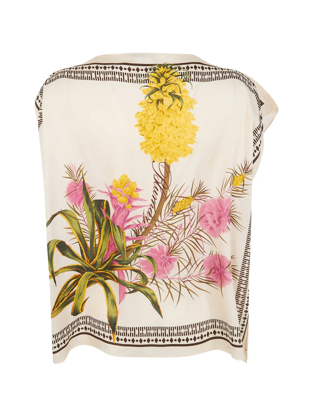  Blumarine Floral-print Top - Neutrals 