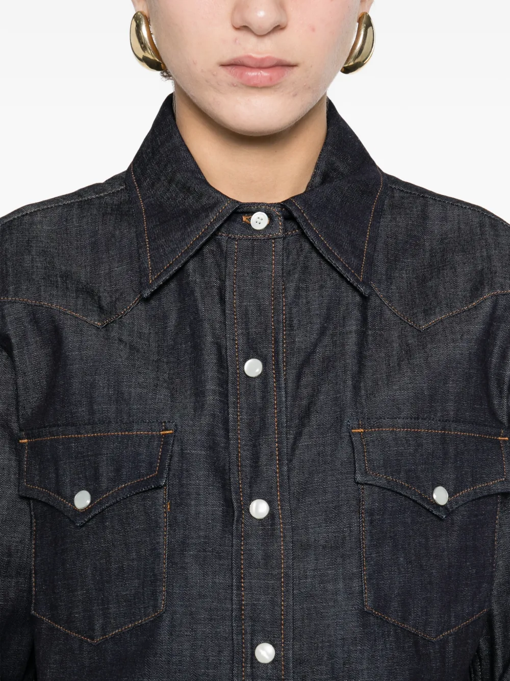 A.P.C. Blouse met zak Blauw