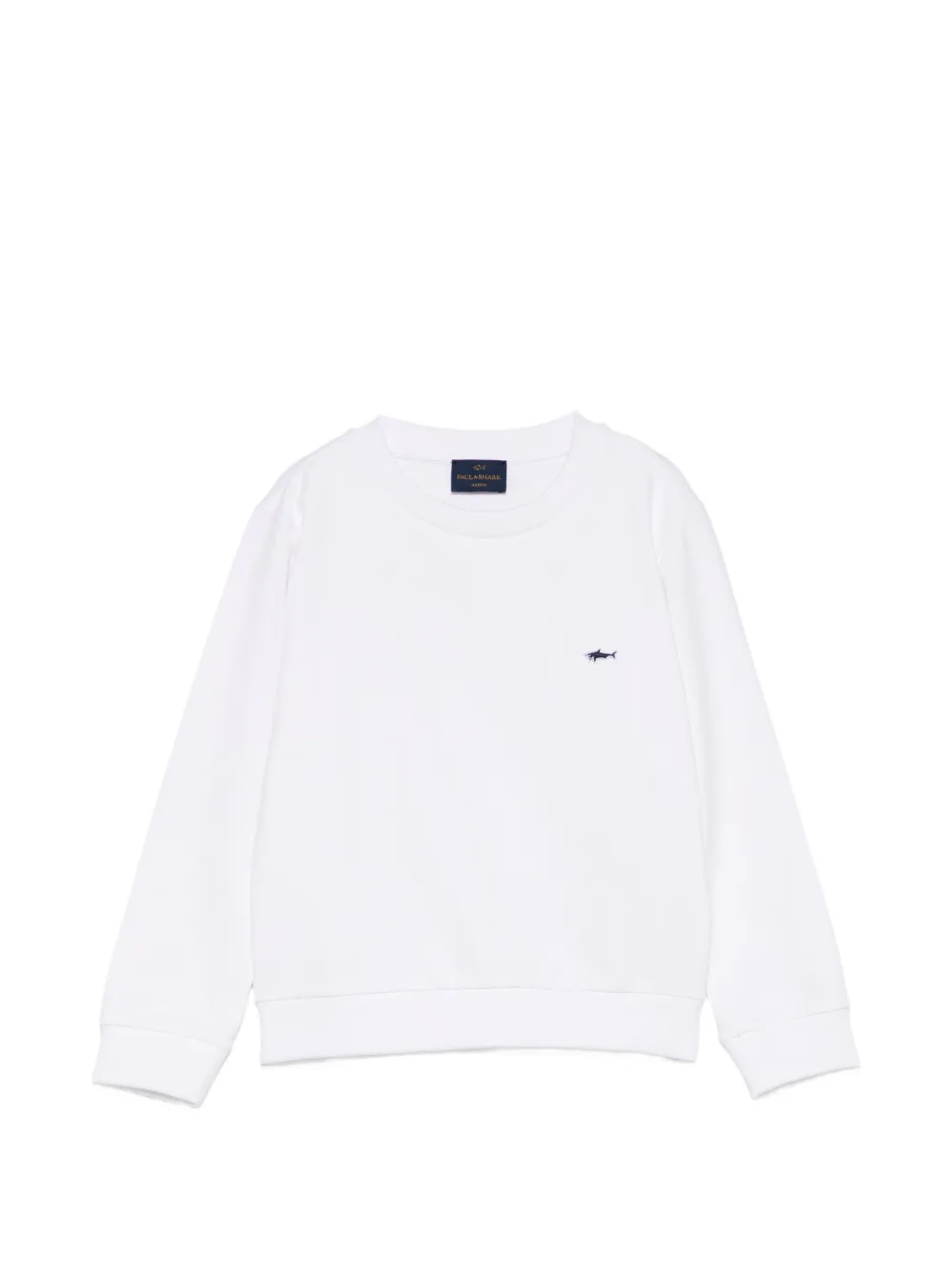 Paul & Shark logo-embroidered long-sleeve sweatshirt - Bianco